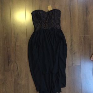 Francesca’s Hi-low strapless corset dress